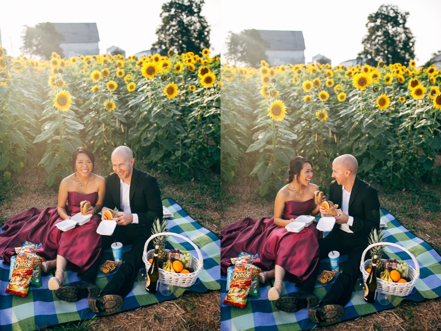 Malisa + Mat | Sunflower Field Engagement | Washington DC Wedding Photography