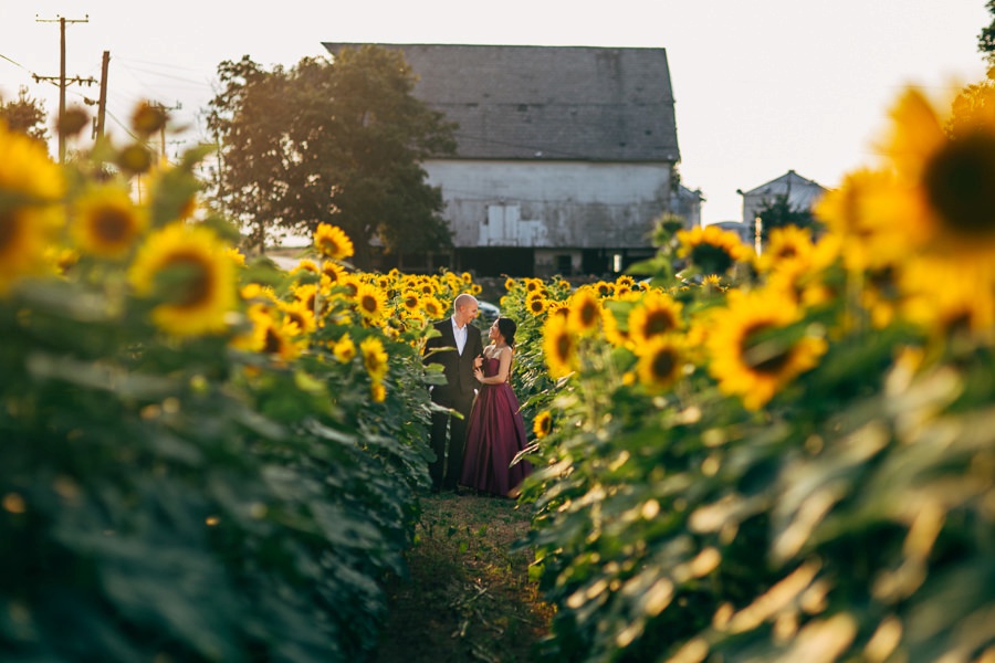 Malisa + Mat | Sunflower Field Engagement | Washington DC Wedding Photography