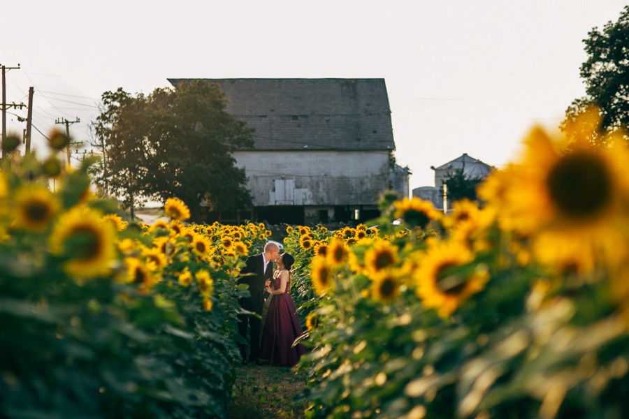 Malisa + Mat | Sunflower Field Engagement | Washington DC Wedding Photography