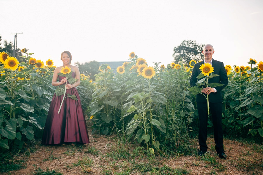 Malisa + Mat | Sunflower Field Engagement | Washington DC Wedding Photography