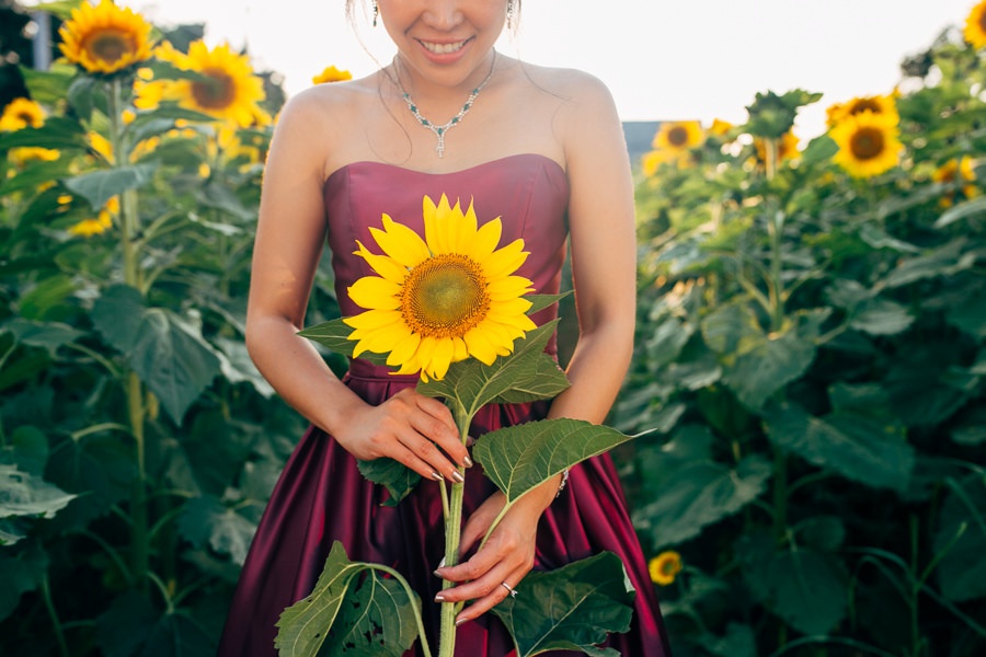 Malisa + Mat | Sunflower Field Engagement | Washington DC Wedding Photography