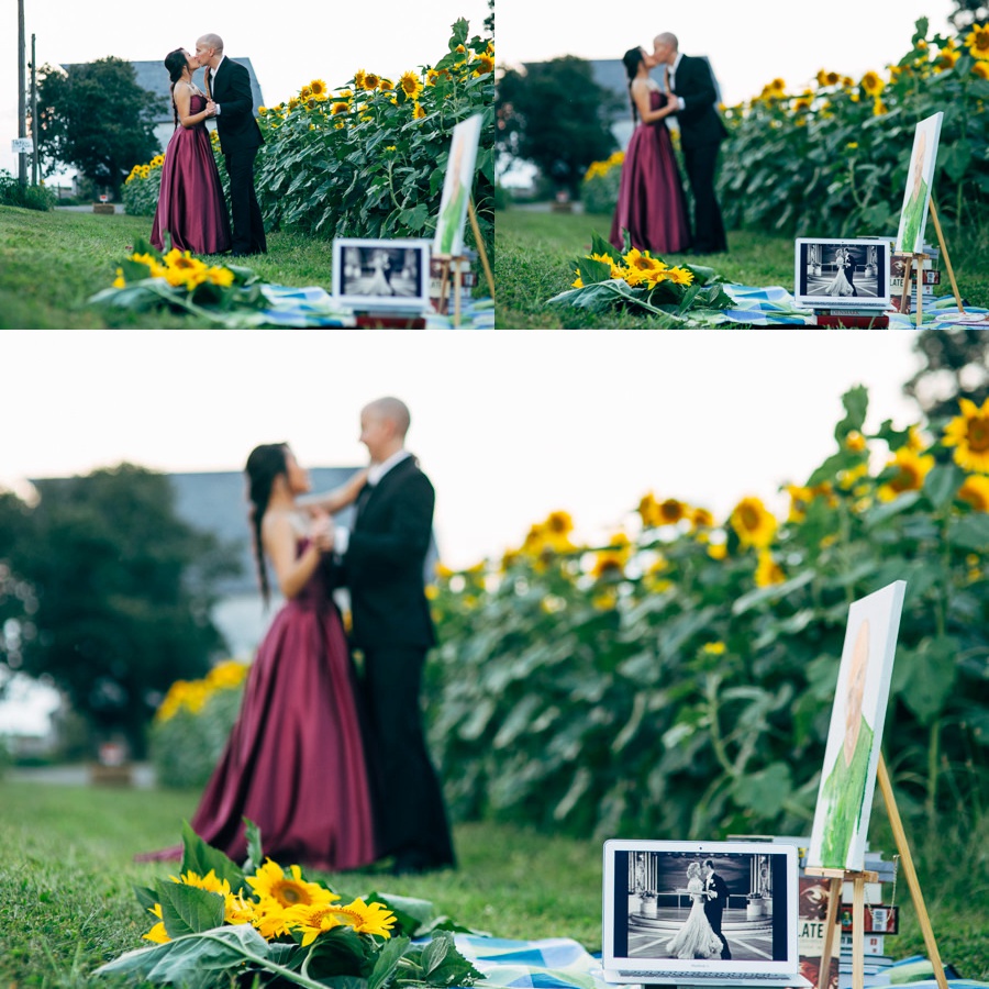 Malisa + Mat | Sunflower Field Engagement | Washington DC Wedding Photography