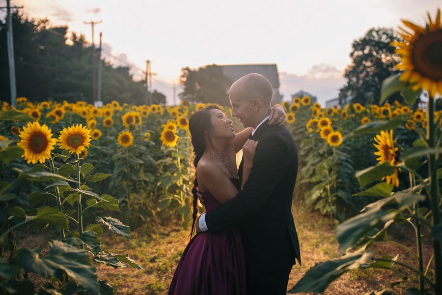 Malisa + Mat | Sunflower Field Engagement | Washington DC Wedding Photography