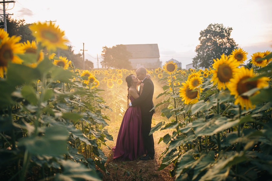 Malisa + Mat | Sunflower Field Engagement | Washington DC Wedding Photography