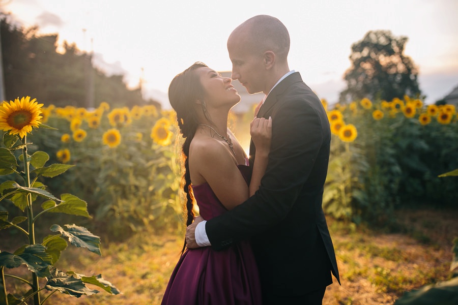 Malisa + Mat | Sunflower Field Engagement | Washington DC Wedding Photography