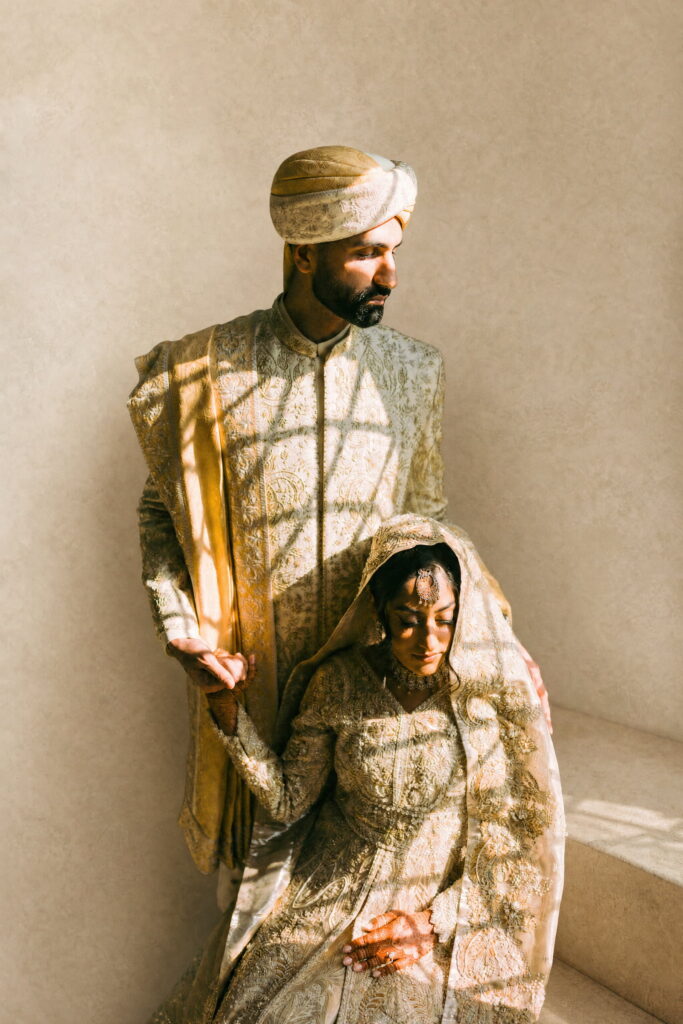 Myra and Saad on their wedding day